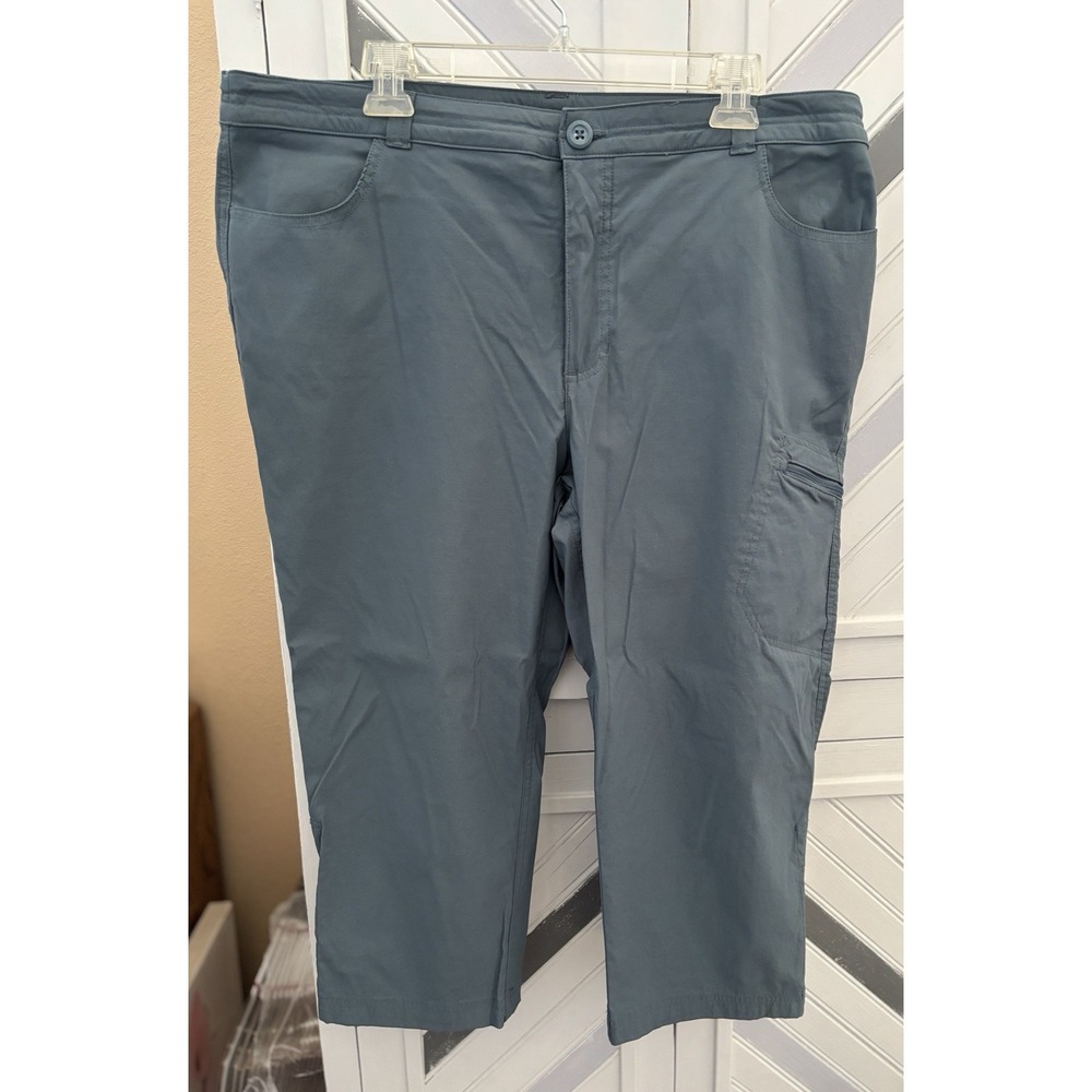 Eddie Bauer Women's Size 18 Blue Gray Activewear Outdoors Nylon Capri - Picture 2 of 14